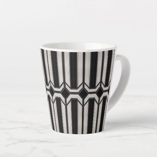 Art Deco geometrische 12oz Mok (Rechterhoek)