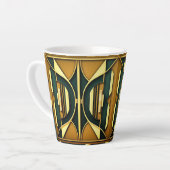 Art Deco Geometrische 12oz Mok (Linkerhoek)