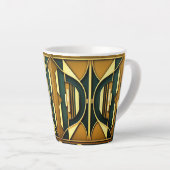 Art Deco Geometrische 12oz Mok (Rechterhoek)