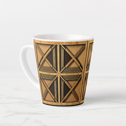 Art Deco geometrische 12oz Mok (Linkerhoek)