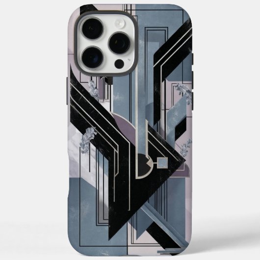Art Deco Geometrische Abstracte iPhone Case (Achterkant)