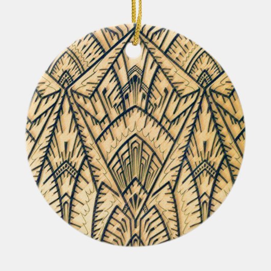 Art Deco Geometrische Architectuur Keramisch Ornament (Voorkant)