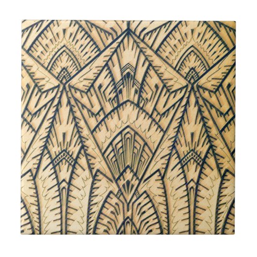 Art Deco Geometrische Architectuur Tegeltje (Voorkant)