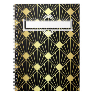 Art Deco geometrische blanco planner / kalender Notitieboek