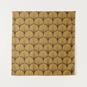 Art Deco geometrische bloementextuur Wandkleed
