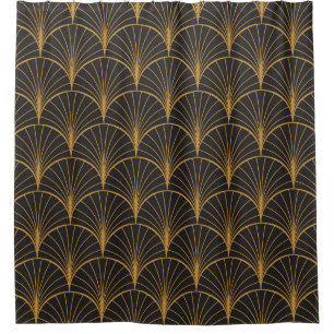 Art Deco geometrische cirkels patroon Douchegordijn