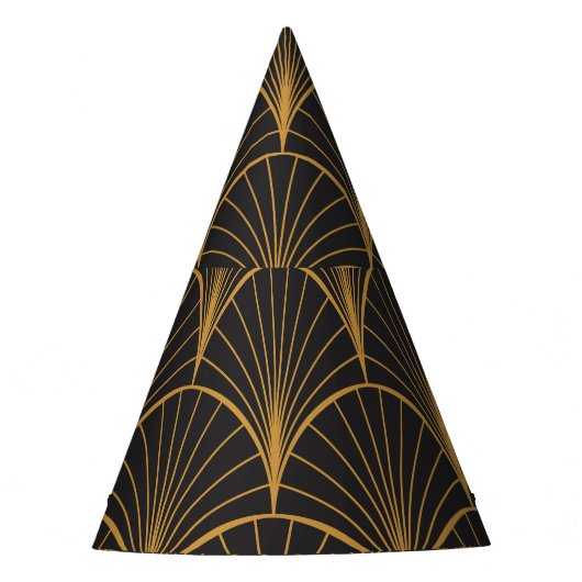 Art Deco geometrische cirkels patroon Feesthoedjes (Voorkant)