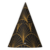 Art Deco geometrische cirkels patroon Feesthoedjes (Links)