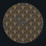 Art Deco geometrische cirkels patroon Grote Klok<br><div class="desc">Art Deco naadloos patroon. Geometrische decoratieve cirkels met textuur. Retro achtergrond. Geometrische Art Deco, een vleugje geschiedenis. Art Deco cirkels brengen een vleugje retro. deco, patroon, achtergrond, fan, illustratie, floraal, nouveau, Chinees, naadloos, stof, decor, retro, palm, shell, lijn, modern, geometrisch, cirkel, textuur, bloem</div>