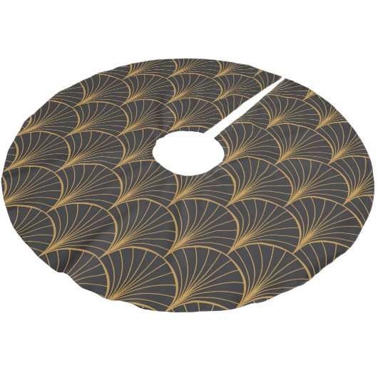 Art Deco geometrische cirkels patroon Kerstboom Rok (Gekanteld)