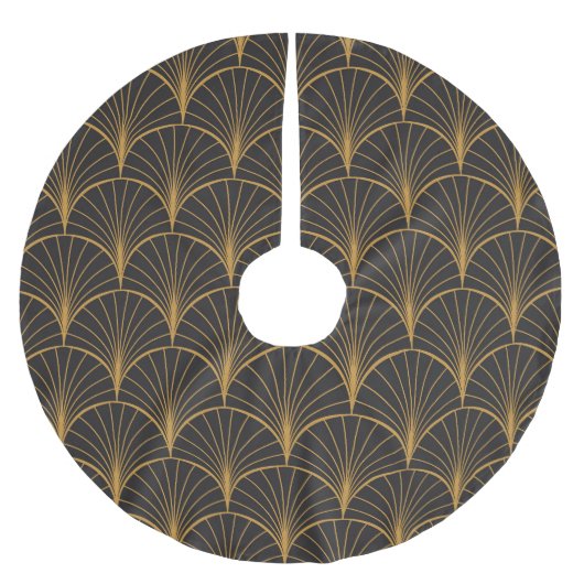 Art Deco geometrische cirkels patroon Kerstboom Rok (Voorkant)