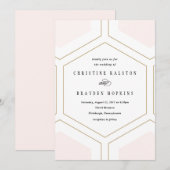 Art Deco Geometrische Diamant Uitnodiging (Voorkant / Achterkant)