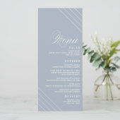 Art Deco Geometrische Diamond Bruiloft Menu Kaart (Staand voorkant)