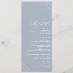 Art Deco Geometrische Diamond Bruiloft Menu Kaart