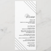 Art Deco Geometrische Diamond Bruiloft Menu Kaart (Voorkant)