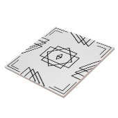 Art Deco Geometrische keramische Tegel Tegeltje (Zijkant)