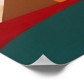 Art Deco Geometrische Kerstboom Driehoek Poster (Hoek)