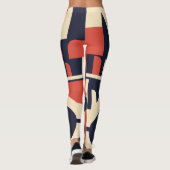 Art Deco geometrische leggings voor 4 juli (Achterkant)