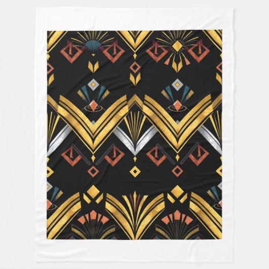 Art Deco Geometrische Luxe Deken Ontwerp (1) (Voorkant)