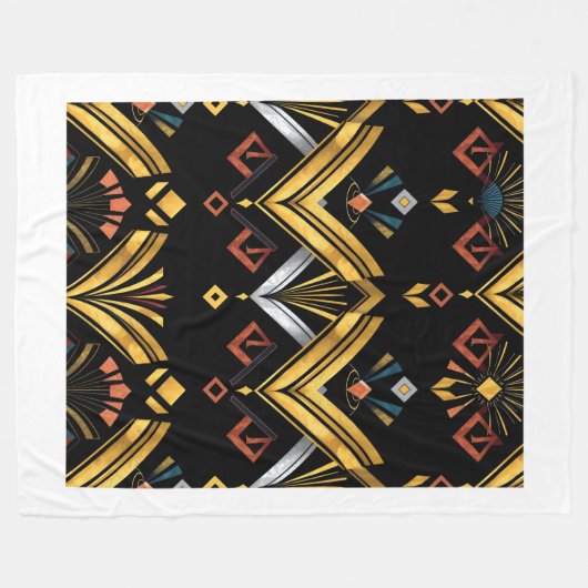 Art Deco Geometrische Luxe Deken Ontwerp (1) (Voorkant (Horizontaal))