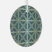 Art-deco, geometrische luxe glas ornament (Voorkant Rechts)