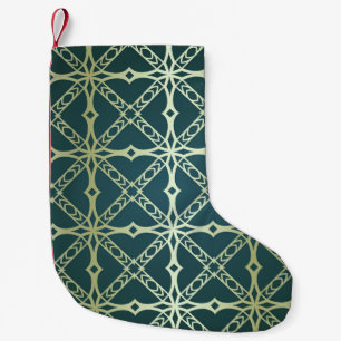 Art-deco, geometrische luxe kleine kerstsok