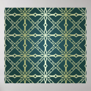 Art-deco, geometrische luxe poster