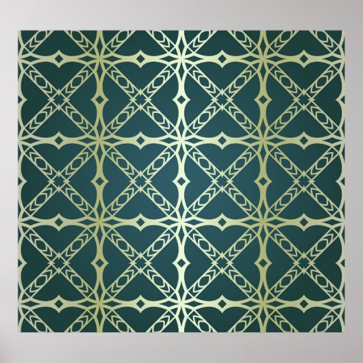 Art-deco, geometrische  luxe poster (Voorkant)