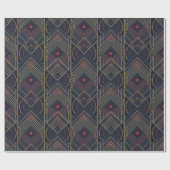Art Deco Geometrische Opheffing - Rode Koraal Cadeaupapier (Vlak)