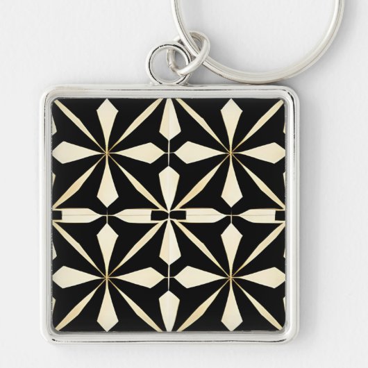 Art Deco geometrische sleutelhanger (Voorkant)
