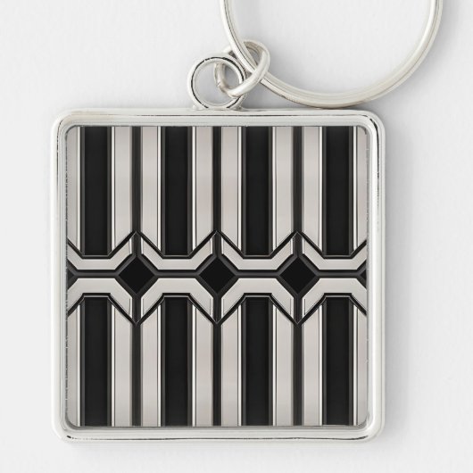 Art Deco geometrische sleutelhanger (Voorkant)