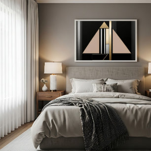 Art Deco geometrische structuur Poster