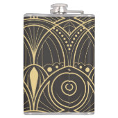 Art Deco geometrische Tegels luxe. Heupfles (Achterkant)