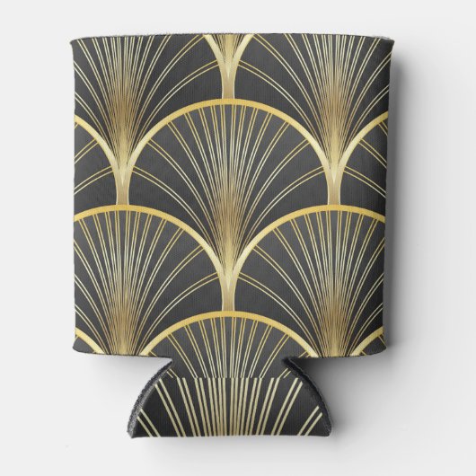 Art Deco geometrische textuur illustratie Blikjeskoeler (Voorkant)