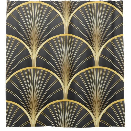 Art Deco geometrische textuur illustratie Douchegordijn (Voorkant)