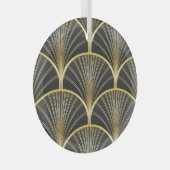 Art Deco geometrische textuur illustratie Glas Ornament (Voorkant Rechts)