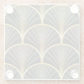 Art Deco geometrische textuur illustratie Glazen Onderzetter (Achterkant)