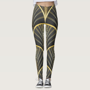 Art Deco geometrische textuur illustratie Leggings
