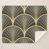 Art Deco geometrische textuur illustratie Sherpa Deken (Voorkant (horizontaal))