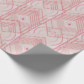 Art Deco geometrische uplift - helder pastelroze Cadeaupapier (Hoek)