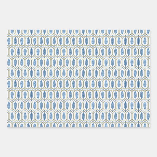 Art Deco geometrische wikkelpapierset Inpakpapier Vel (Voorkant 3)