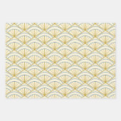 Art Deco geometrische wikkelpapierset Inpakpapier Vel (Voorkant)