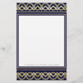 Art Deco-gepersonaliseerde schrijfbenodigdheden Briefpapier (Voorkant)