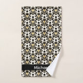 Art Deco gepersonaliseerde voetbal Bad Handdoek (Handdoek)