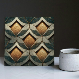 Art Deco Geruite Dobbelstenen Vijf Decor Art Nouve Tegeltje
