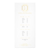 Art Deco Gestapeld monogram Logo goud/wit Reclamekaart (Voorkant)