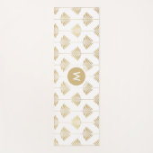 Art-Deco gestileerd bladpatroon Yogamat (Voorkant)