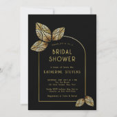 Art Deco gestileerde bladeren Boho Lijst Vrijgezel Kaart (Voorkant)