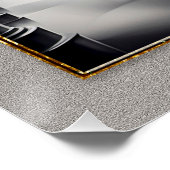 Art Deco Gestroomlijnde Stijl Train Poster. Perfect Poster (Hoek)