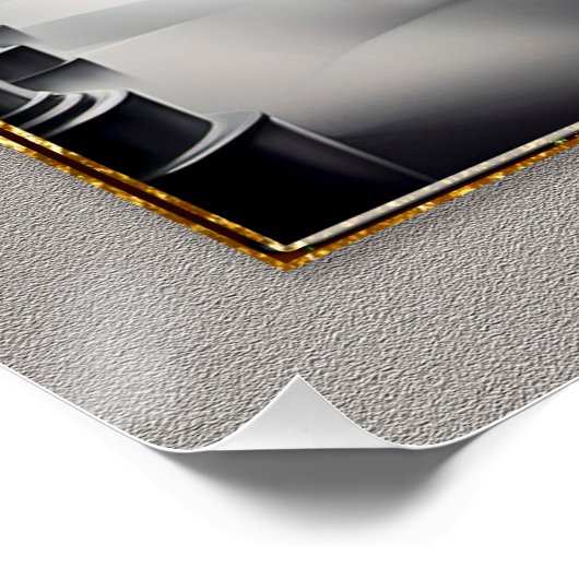 Art Deco Gestroomlijnde Stijl Train Poster. Perfect Poster (Hoek)